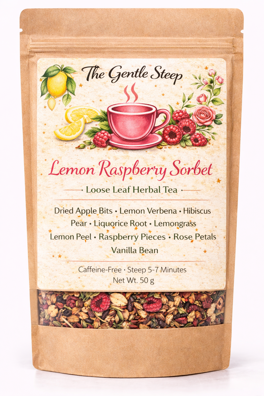 Lemon Raspberry Sorbet